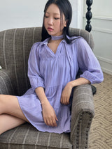 Grape scarf dress