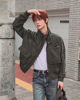 Kroven Vintage Zipper Crop Field Jacket