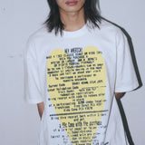 Untitled Heart Logo Pigment Wash Short Sleeve Off White