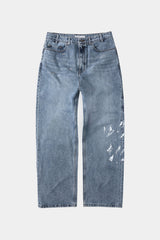 エイジスプラッターカーペンターデニムパンツ(Washed Blue)