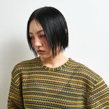 シースルークラフトニットプルオーバーイエロー