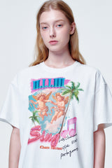 ルーズフィットTシャツ エンジェルパームツリー