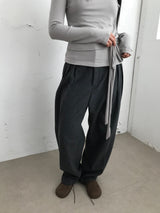 Odd Wool Touch Pintuck Slacks (2color)