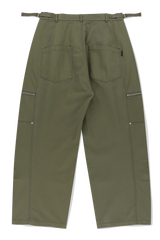 BIKER WASHED WIDE PANTS