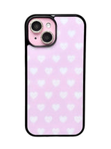Sweet hearts phone case (pink) - black glass - standard(non-magsafe)