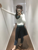 マカロン ハート ボタン スリーブレス (3color)