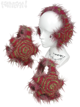 Handmade Crochet Star Shape Ear Muffs, Winter Warm Ear Covers with Soft Fluffy Lining