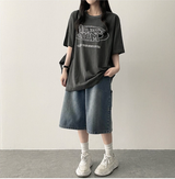 Ix ピグメントボクシーフィット半袖Tシャツ