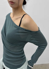 [MADE] Karen Off-shoulder Tencel Long Sleeve Tee