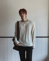 Ullen Wool Henley Neck Double Long Sleeve Tee