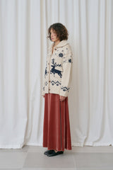 Cosmo velvet skirt_brick