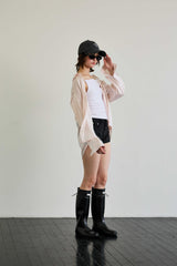 LUMINOUS OVERSIZED SHIRT / ROSE PINK