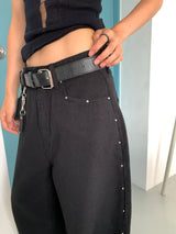 STUD BALLOON WIDE PANTS (2C)