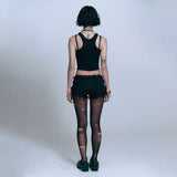 ENE See-through Sleeveless - BLACK