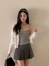Cozy Lace Rib sleeveless (3color)
