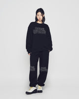 25FW シンプルボーダーラインナッピングパンツ ブラック