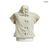 (2color) ダブル トレンチ キャップ ブラウス