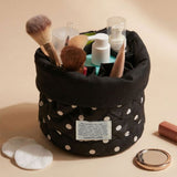 Standing String Pouch_Dot Black