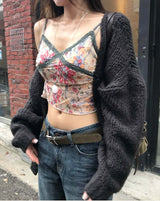 grove : flower lace camisole top