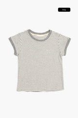 Marine terry stripe tee