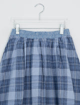 Juel Vintage Check Banding Long Skirt