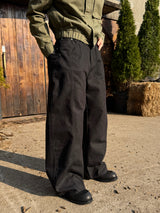 Double pocket herringbone pants