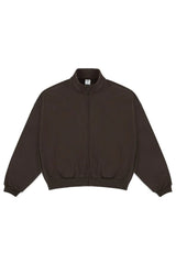 Cropped Oversized Zip Sweatshirt