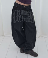 TOOTH JAM WIDE DENIM PANTS (BLACK) F26QD150