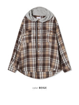 LMN Er Western Checkered Hooded Shirt (3 colors)