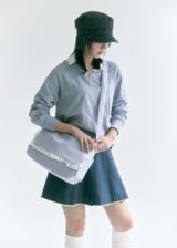 フリルメッセンジャーバッグ (light grey)