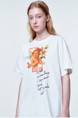 ルーズフィットTシャツ フラワーエンジェル