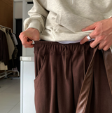 Nopi First Round Tuck Flow Banding Wide Pants