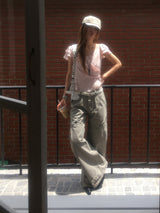 Rivet panel cargo pants