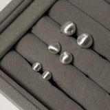 [925silver] マットハーフボールピアス (10mm)