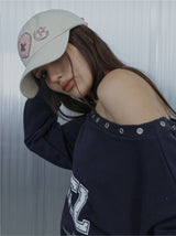 LEO APPLIQUE BALL CAP / BEIGE