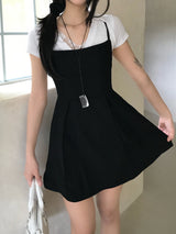 Lise Back Strap Tulip Sleeveless Mini Dress