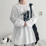オンタ オーバーサイズ ロングスリーブ Tシャツ (4 colors) H&L