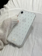 dot phonecase 半透明ドット柄ケース パープル
