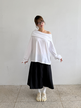 wrap skirt + pleats pants
