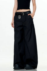 Draped Relaxed Dress Trousers