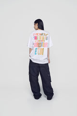 24FW クレヨンドローイングロゴショートスリーブTシャツ ホワイト