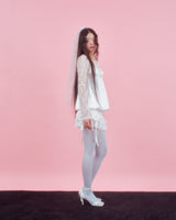 CORSAGE PUFF BLOUSE [IVORY]