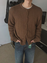 ASCLO Heavy Crop Knit Cardigan (3color)