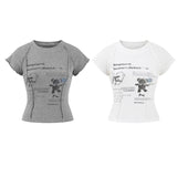 キッチュベアグラフィッククロップTシャツ 231949398