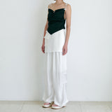 LAYERED SKIRT PANTS / WHITE
