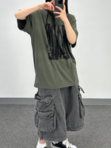 multi pigment bermuda pants
