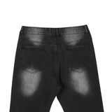 ASCLO ダイアグナルインシジョンブーツカットデニムパンツ