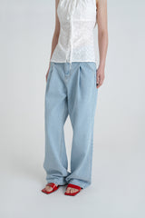 Eyelet button blouse_ivory