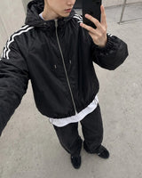 54172 Two-Way Double-Line Hooded Windbreaker (2 colors)
