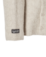 25FW V NECK SOLID CARDIGAN BEIGE